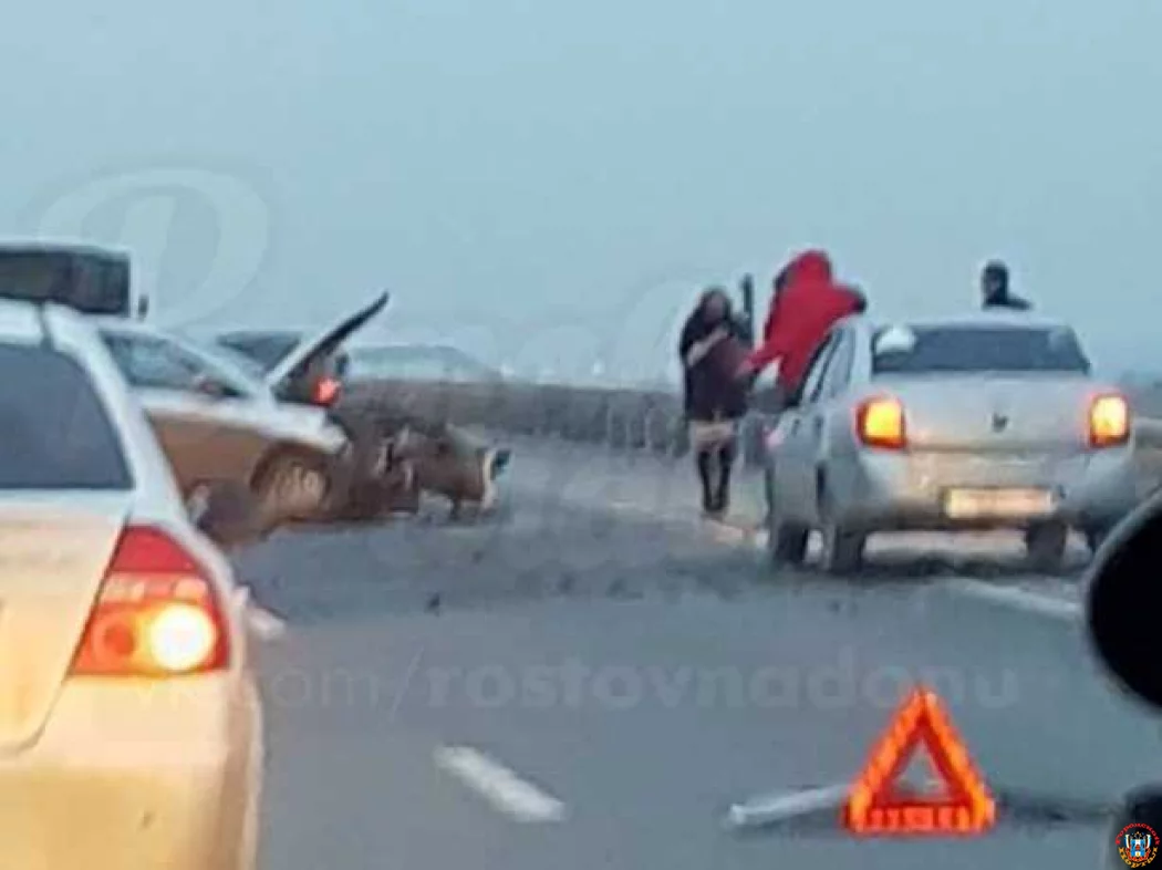 Под Ростовом "лоб в лоб" жестко столкнулись две иномарки