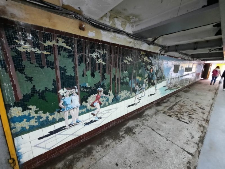 Еще одно мозаичное панно открылось в подземном переходе в Ростове после сноса ларьков