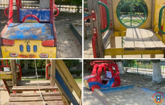 Ростовчанка не может добиться от властей ремонта детской площадки, которая находится в плачевном состоянии