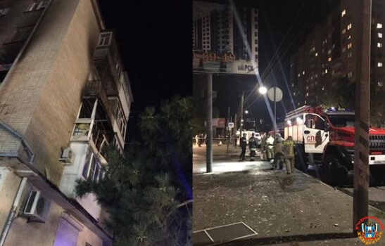 Кадры с места пожара на улице Московской в Азове