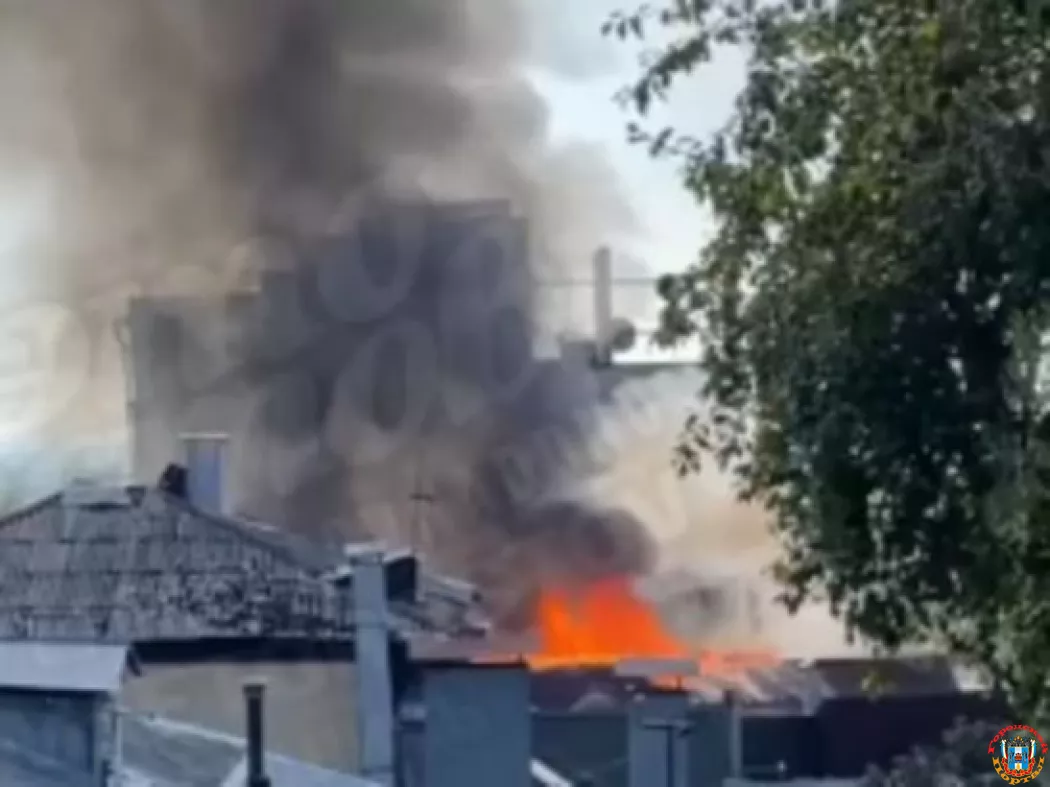 В Ростове пожарные сняли на камеру горящий дом в Нахичевани
