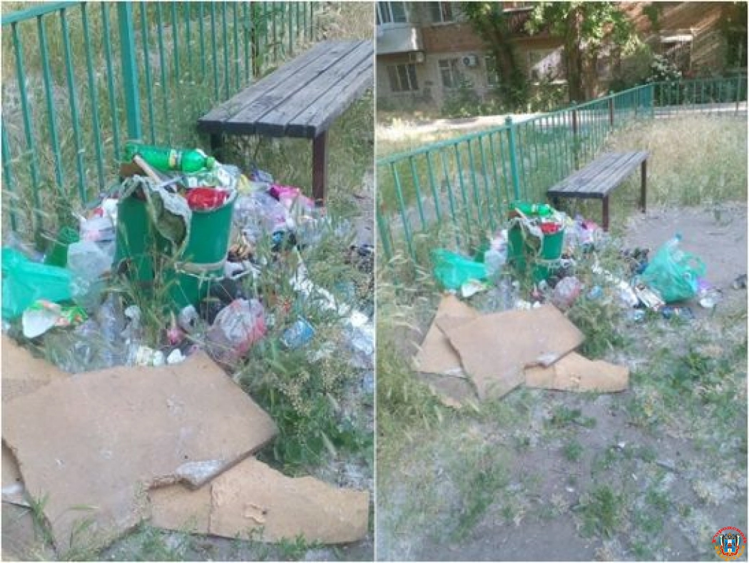 Ростовчане пожаловались на кучи мусора на детской площадке в Александровке