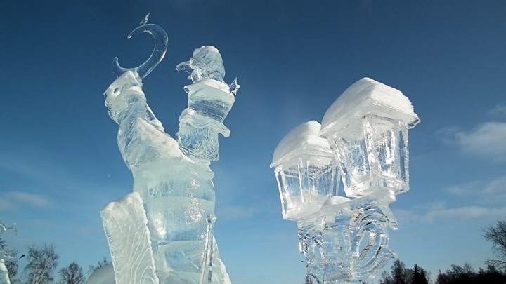 Конкурс ледовых и снежных скульптур "Гиперборея-2022" посвятили Петру I
