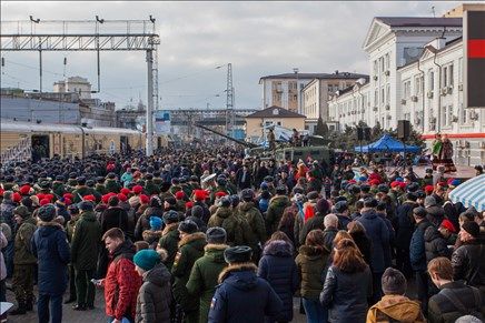 В Ростове-на-Дону поезд с военными трофеями из Сирии встречали более 4 тысяч ростовчан и гостей города