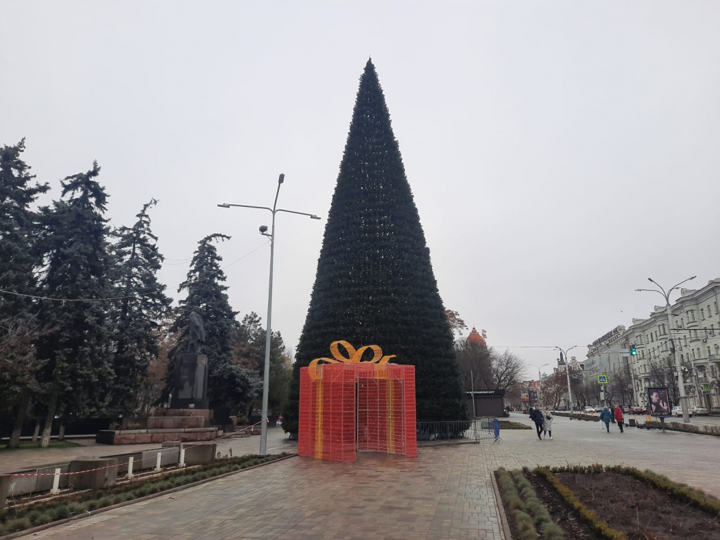 В Ростове установили главную новогоднюю елку