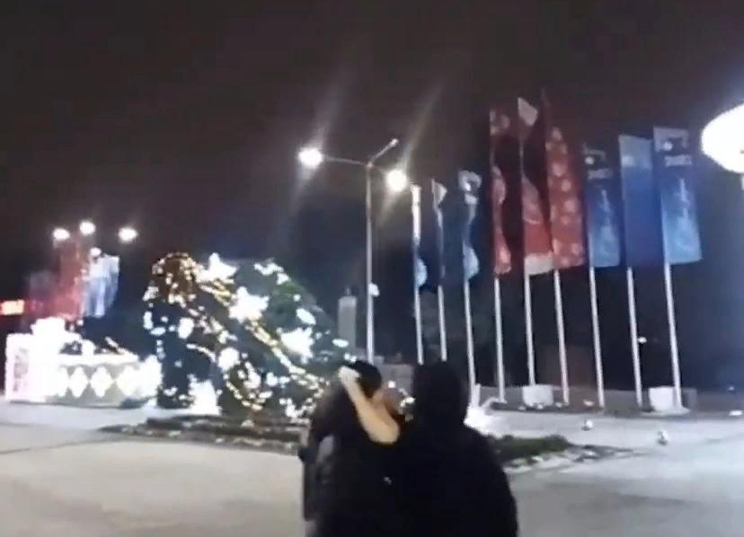 Власти Ростова проверят поставщика ёлки, рухнувшей из-за сильного ветра
