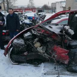 Грузовик из Ростовской области раздавил автобус на трассе М4