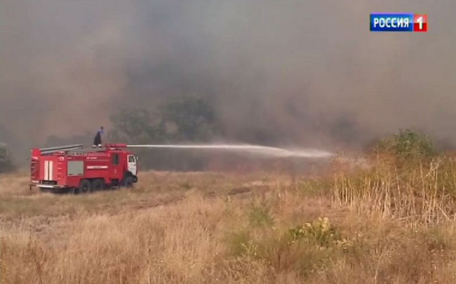 Ландшафтный пожар на левом берегу Дона в Ростове потушили
