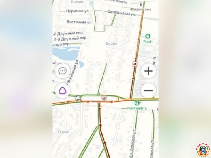В Ростове из-за двух ДТП сразу несколько улиц сковали пробки