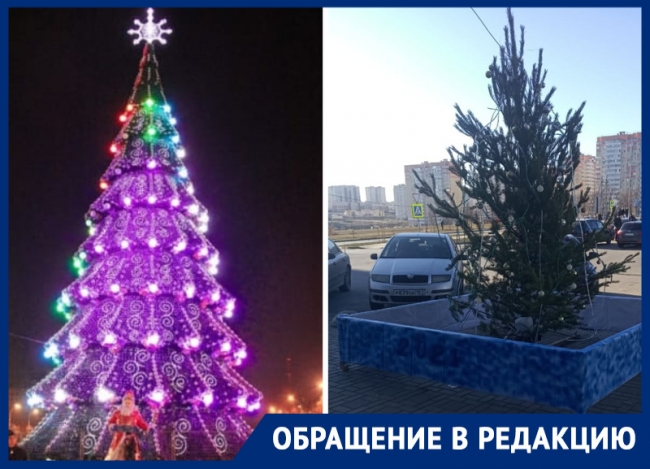 Жители Суворовского назвали позором новогоднюю елку, которую им установили