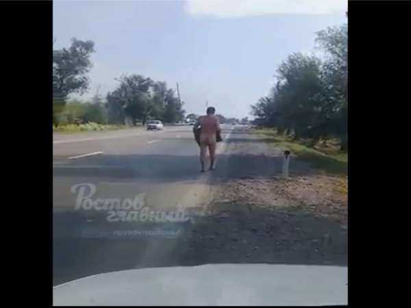Обнаженным прошелся по трассе М4 Дон импозантный мужчина в поисках прикрытия
